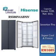 Hisense 510L Inverter Pro Side by Side Refrigerator RS588N4ABNIV / TCL 585L TRF-520WEXPA