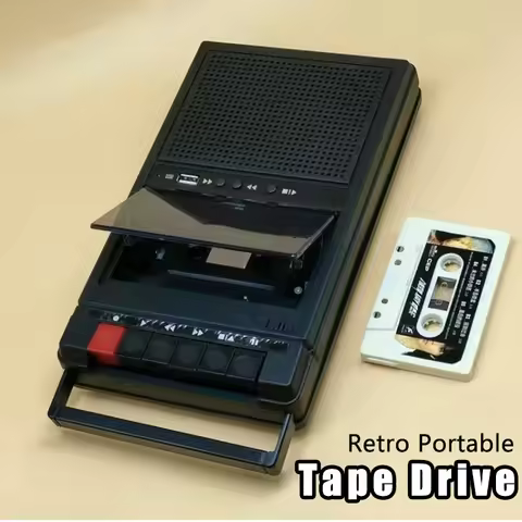 Portable Cassette Tape Recorder Cassette Tape Deck with Built-in Bluetooth Speakers Multi-function A