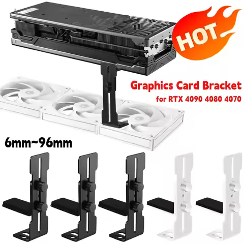 Graphics Card Holder 6-96mm Sliding Adjustable Video Card Bracket Prevent Sagging for RTX 4090 4080 