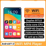 4G+64GB) MP3 Player Android  with Bluetooth and WiFi, 5.0-inch with speakers, FM radio, Download any