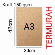 Samson craft paper thick kraft liner 150 gsm A3 contents 50 sheets