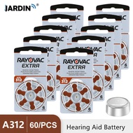 RAYOVAC EXTRA 60 PCS Zinc Air Performance Batteries A312 312A ZA312 312 PR41 Hearing Aid