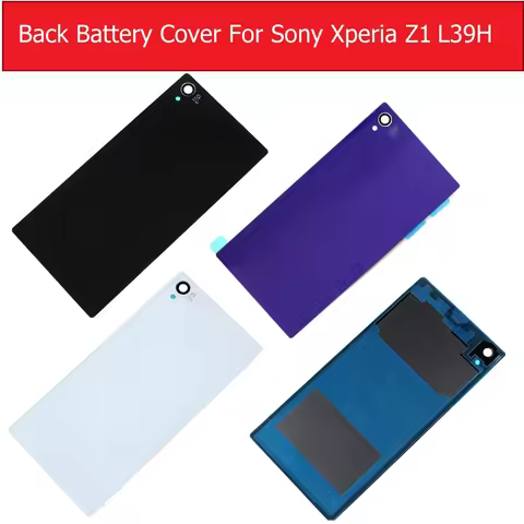 Back Battery Door Housing Glass Cover for Sony xperia Z1 L39H C6902 C6903 C6905 C6906 Glass Rear Cov