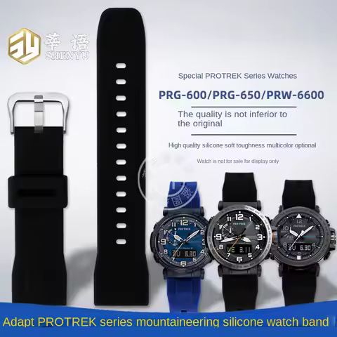 Silicone Watchband For Casio PROTREK PRG-600/601/650/PRW-6600Y/6611/6621Y/YB PRW-60/61Y/50Y/70Y/30 Q