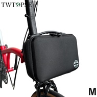 TWTOPSE Hard Shell Bike Bag For Brompton Folding Bicycle 2.4L 4.3L Carbon Pattern Portable Bag Mesh 