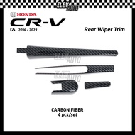 Honda CR-V CRV G5 2016 - 2023 Rear Wiper Trim Carbon Chrome Black Garnish Accessories Bodykit 2018 2