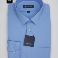 KEMEJA Alisan Original Slim Fit Men's Long Sleeve Shirt B2 ( biru )
