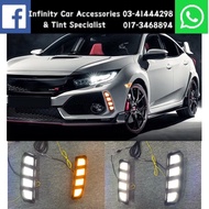 Honda Civic Fc Type R Front Bumper led daylight light DRL fog light