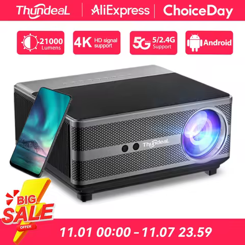 ThundeaL Full HD 1080P Projector TD98 WiFi LED 2K 4K Video Movie Beam TD98W Android Projector PK DLP