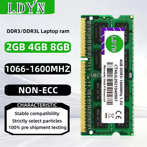 DDR3 DDR3L Laptop Memory RAM 2GB 4GB 8GB PC3 1.5V 1600MHZ 1333MHZ 1066MHZ, PC3L 1.35V 12800,10600,85