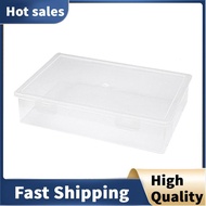 Plastic File Organizer Transparent Square Storage Box A4 Storage Box File Storage Box L