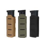 Kantung Molle 9mm Potongan Laser untuk Glock 17 M9, Beg Magazin Tunggal, Kantung Lampu Suluh, Sarung