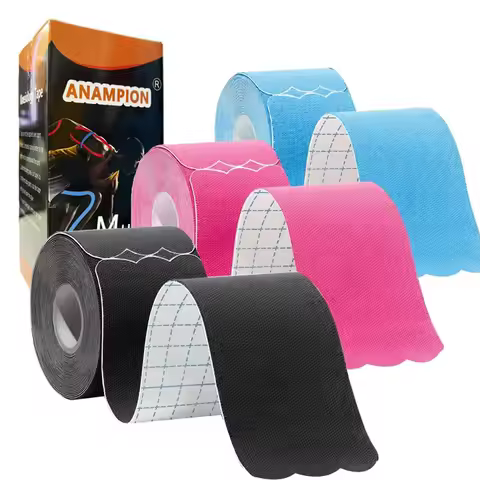 3pcs Precut Kinesiology Tape Purple Cotton Athletic Tape Kinetic Tape Joints Support Elastic Muscle 