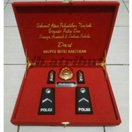 pangkat polisi bripda PDH box set custom ucapan