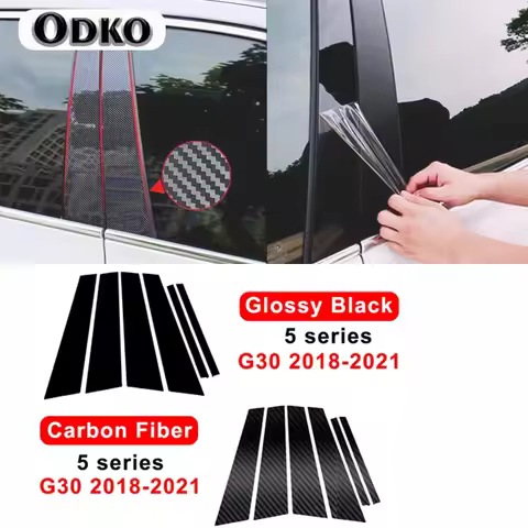 Glossy Car Door Pillar Trim Sticker For BMW E60 F10 G30 F07 Series 5 520i 523i 525i 528i 530i 535i W