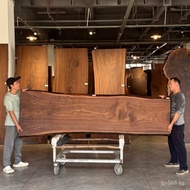 Office Living Room Solid Wood Tea Table Black Walnut Tea Brewing Whole Board Tea Table Wood Home Nor