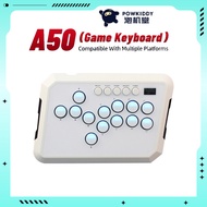Powkiddy Hitbox Controller A50 Game Keyboard Game Button Color Light Game Console Rim Leverless Home