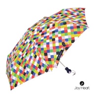 Joy Heart 三折超細自動快乾晴雨傘-彩色方塊