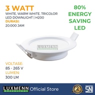 Luxmenn Downlight Ceiling Light/ H200 3Watt Tri color
