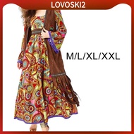 [LovoskiacMY] Hippie Costume Women Clothes Accessories Girls Retro Hippie Costume Set 60S 70S Disco 