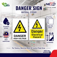 Danger High Voltage / Danger Electrical Hazard Sticker