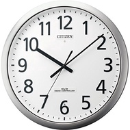 Clock Rhythm CITIZEN (Citizen) Radio Clock Clock Palphis 484 Doppotal Dustproof Stainless Steel Frame 8MY484-019 Silver ф380 × 57mm【Direct From JAPAN】