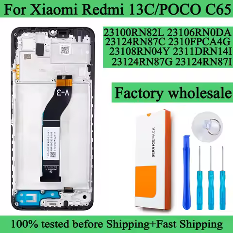 23100RN82L 23124RN87G Premium Lcd For Xiaomi Redmi 13C 4G Display Touch Screen 13C 5G Digitizer Pane