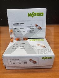 免運【正WAGO公司貨】電路佈線接線端子、快速接頭。221-2411 直式雙向快速接頭 ( 原廠盒裝 )