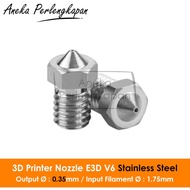 Stainless 3D Printer Nozzle E3D V6 0.35 nozzle, 1.75 Filament Diameter