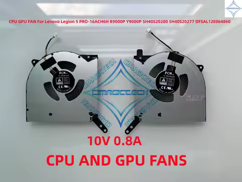 Original New Cpu Gpu Fan for Lenovo Legion 5 PRO-16ACH6H R9000P Y9000P 5H40S20280 5H40S20277 DFSAL12