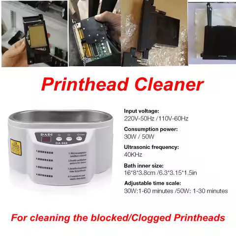 Print head washing machine printhead ultrasonic cleaner For Clogged/Blocked Epson DX4 DX5 Seiko 510 