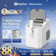 Simplus Ice Maker | 12kg Homemade Ice Cubes | 24h Reservation | Auto Self-Cleaning Function ZBJH001