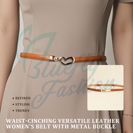 Women's Leather Belt Slim Adjustable Waist Belt With Heart Buckle For Casual Wear belt belt for wome