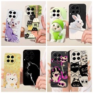 For Tecno Camon 30 4G 5G Case CL6 CL7 New Creative Rabbit Cat Cartoon Soft Liquid Silicone Cover For