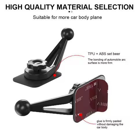 Ball Head Bracket with Sticky Base for Mobile Phone DVR Camera Car Dashboard Desktop 3M Glue Sticker