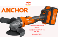 ANCHOR 20V DCA1 BRUSHLESS CORDLESS ANGLE GRINDER / READY STOCK