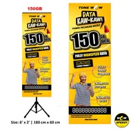 NEW Tone Wow Bunting | Design 150GB | Size 6' x 2'