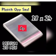 OPP plastic top seal size 18 x 24 cm ~ 20 MICRON