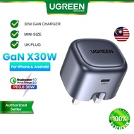 UGREEN 30W GaN Foldable Charger PD Fast Charging USB Type C Travel Charger USB C PD3.0 QC3.0 iPhone 