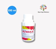 INSEKTISIDA AVIMAX 100 ML Bahan Aktif abamektin 20 g per l, imidakloprid 100 g per l  insektisida racun kontak dan lambung berbentuk pekatan  yang dapat diemulsikan berwarna kuning terang  untuk mengendalikan hama pada tanaman cabai dan padi sawah dll