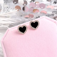 Love Square Earrings Female Silver Needle Four-leaf Clover Earrings Simple Fashion Classic Simple Diamond-studded Stars