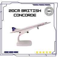 Koleksi Kapal Terbang Diecast Pesawat 20cm British Airways Concorde Costa Airline Model Aircraft wit