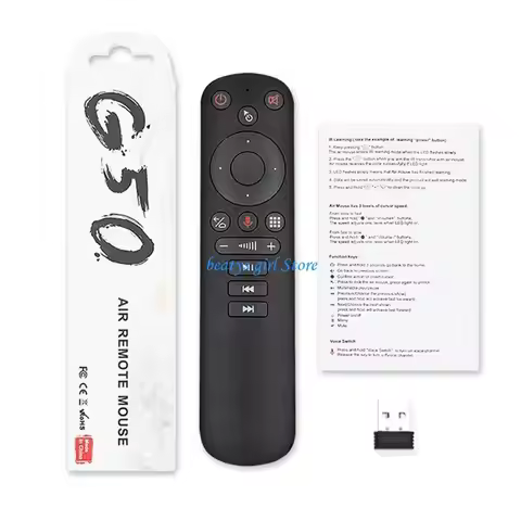 C7AB G50S Air Mouse Voice Remote Control Microphone 2.4G Wireless IR Learning