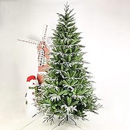 Artificial Christmas Tree With Snow Effect,6Ft Premium Spruce Hinged Christmas Pine Tree Detachable Easy Assembly Christmas Tree For(Christmas tree gifts) (A 150cm(5Ft)) Commemoration Day