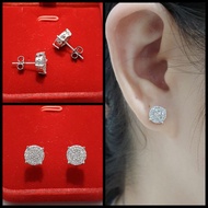 925 SILVER EARRINGS 925 SILVER EARRINGS WITH WHITE GOLD PLATED STUD EARRINGS AT284