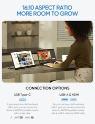 [yues] ARZOPA 16inch 2K Portable Monitor 16:10 IPS Screen with type-c mini hdmi Second Display for M