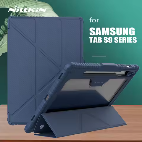 NILLKIN Bumper for Samsung Galaxy Tab S9 / S9 Plus / S9 Ultra Slide Camera Case Magnetic Flip Leathe