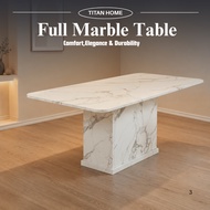 Marble Dining Table Only (150CM, 180CM, 210CM) CHESTERFIELD LEG/FULL MARBLE/WOODEN LEG