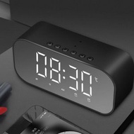 全城熱賣 - 迷你多功能鏡面雙鬧鐘藍牙音箱S5-藍色