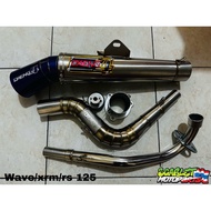 ♞DAENG SAI 4 OPEN PIPE 44mm WAVE125/XRM125/RS125